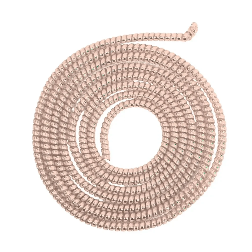 ktusu Generic Enhancement [ Pack of 3 ] Spiral Charger Cable Protector Data Wire Saver for Charging Cable ( 1.5 Meter ) Sand Pink
