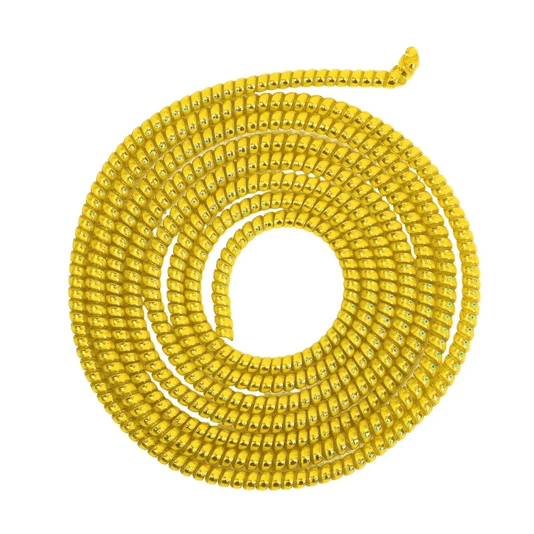 ktusu Generic Enhancement [ Pack of 3 ] Spiral Charger Cable Protector Data Wire Saver for Charging Cable ( 1.5 Meter ) Yellow