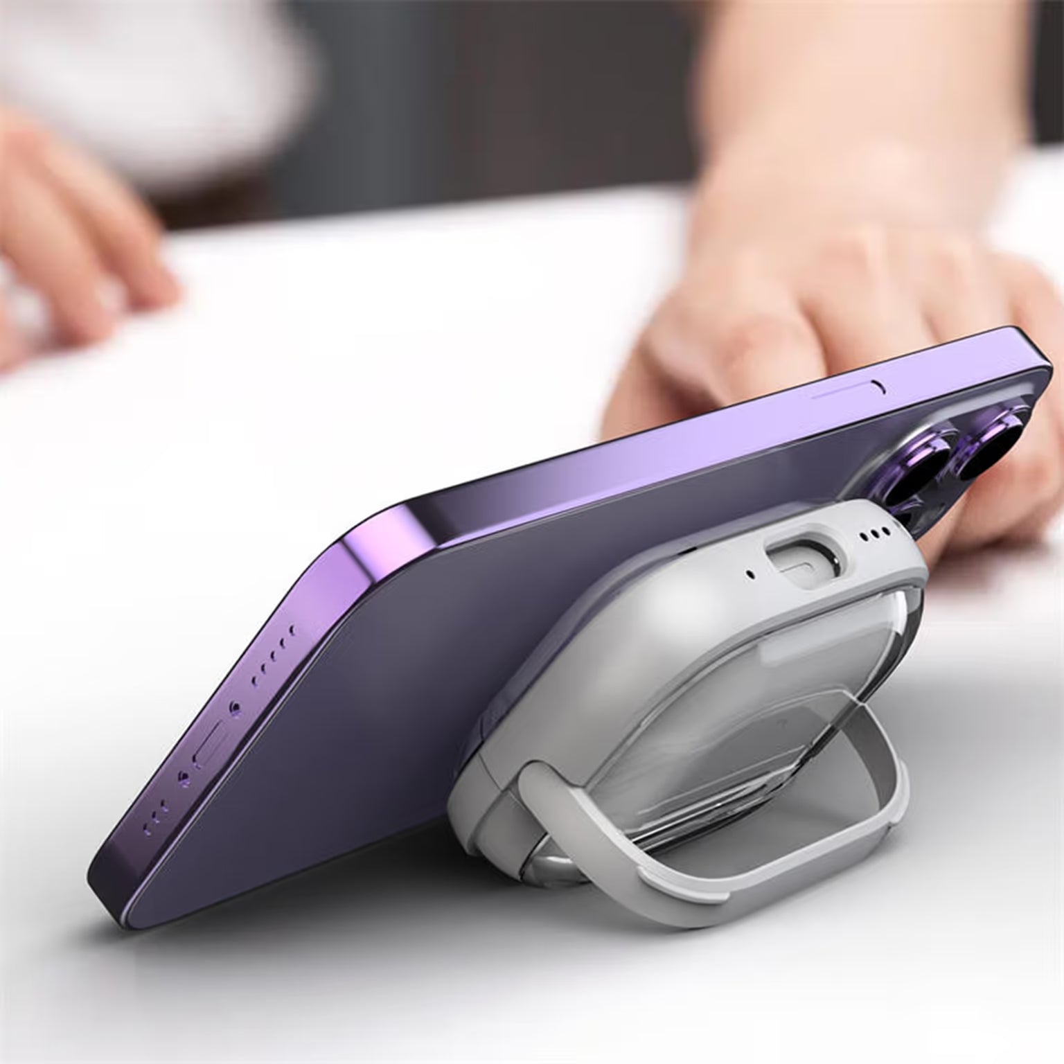 Cases & Covers PC+TPU Bluetooth-compatible Earbud Cover Stand with Carabiner for Airpods 1 | 2