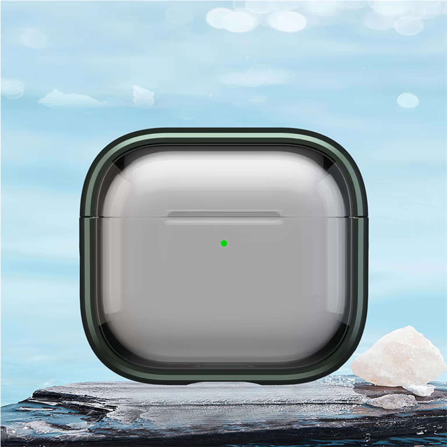 Cases & Covers PC+TPU Bluetooth-compatible Earbud Cover Stand with Carabiner for Airpods 1 | 2