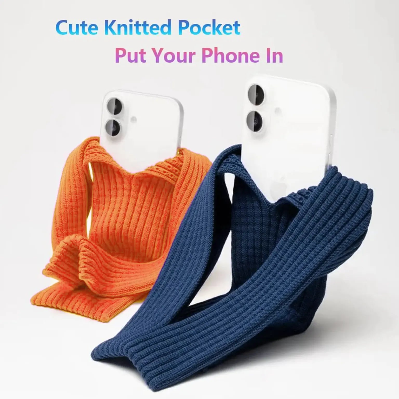 Cases & Covers Phone Pocket Knit Bag 75-80cm | Premium Knit Mobile Phones Bags | Cell Phone Pouch Sleeve