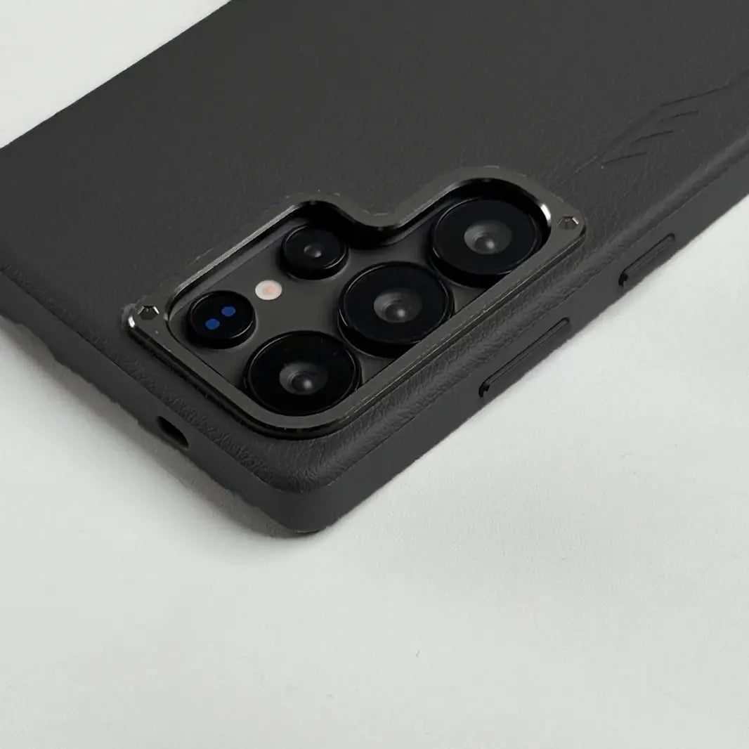 ktusu Generic Cases & Covers Premium Leather Texture Metal Button MagSafe Case for Samsung S25 Ultra