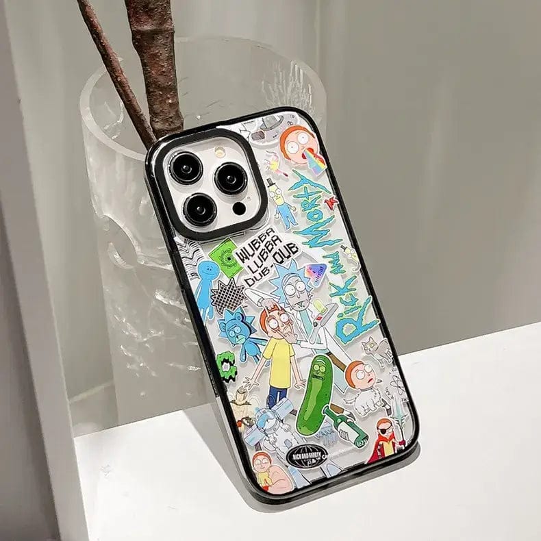 Cases & Covers for iPhone 15 Pro Max / Happy Vibes Printed Soft TPU Silicone Edge Hard Back Clear Case for Apple iPhone