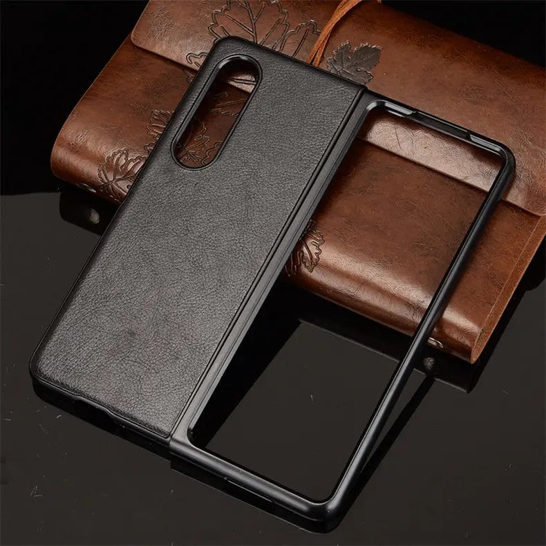ktusu Generic Cases & Covers PU Leather Hard Case for Samsung Z Fold5 Black