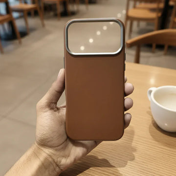 Cases & Covers PU Leather Texture Metal Button Magnetic Magsafe Case for iPhone 17 Pro Max