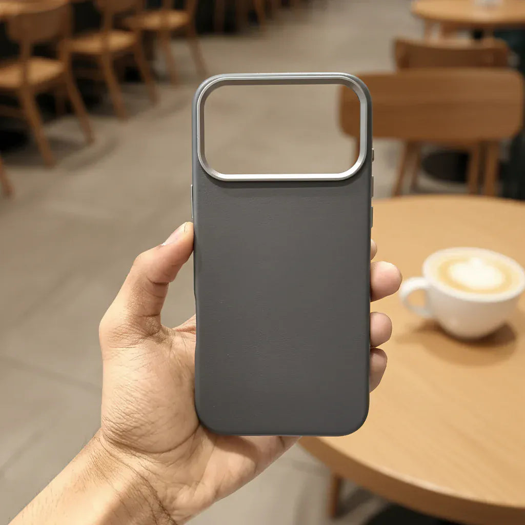 Cases & Covers PU Leather Texture Metal Button Magnetic Magsafe Case for iPhone 17 Pro Max