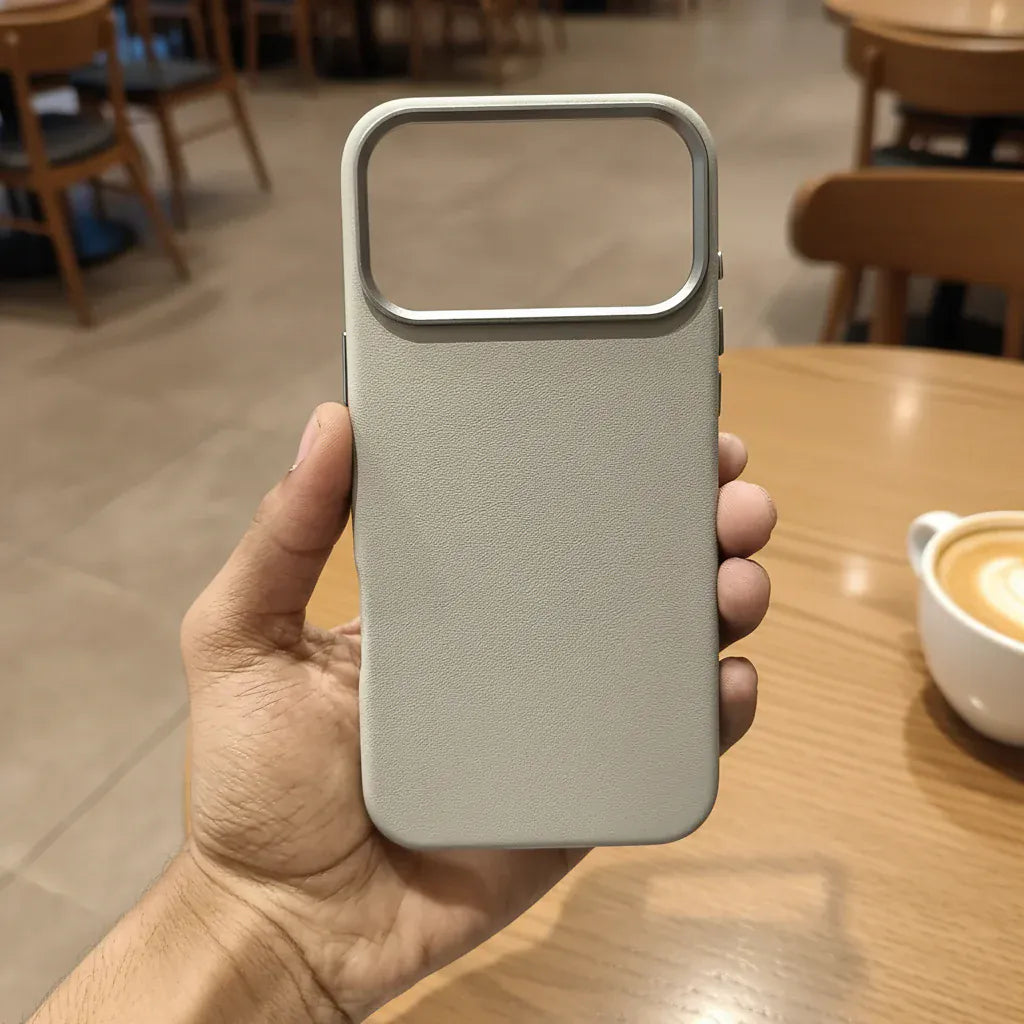 Cases & Covers PU Leather Texture Metal Button Magnetic Magsafe Case for iPhone 17 Pro Max