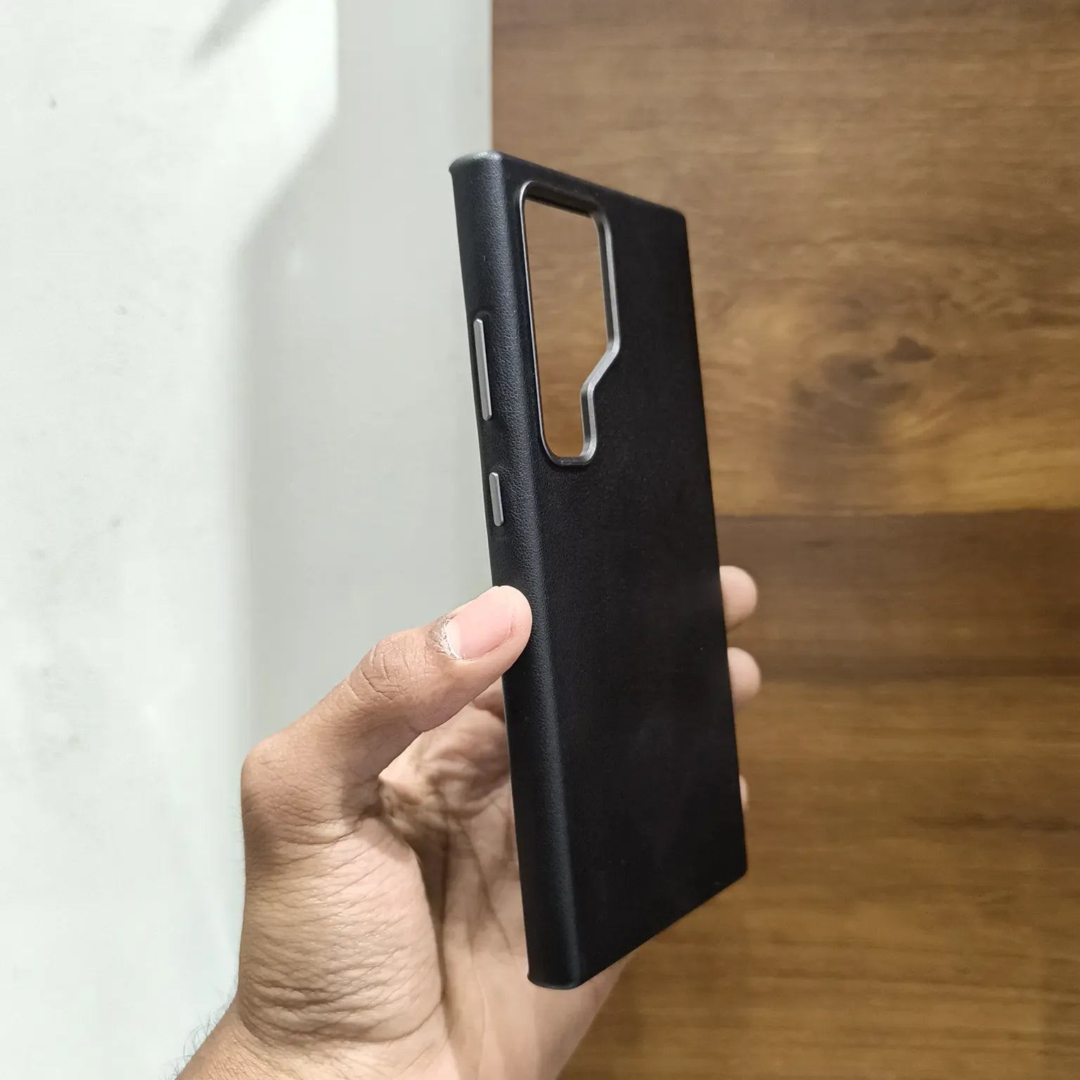 Cases & Covers PU Leather Texture Metal Button Magnetic Magsafe Case for Samsung S25 Ultra