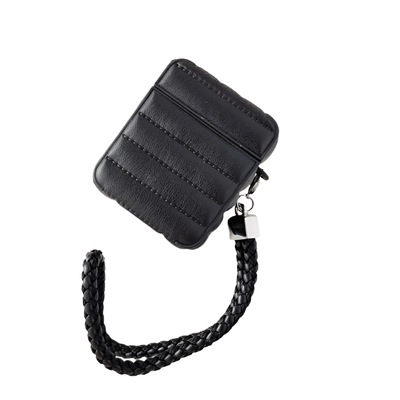 Puffy Pebble Leather Dual Layer Hard Cover for Airpods 3