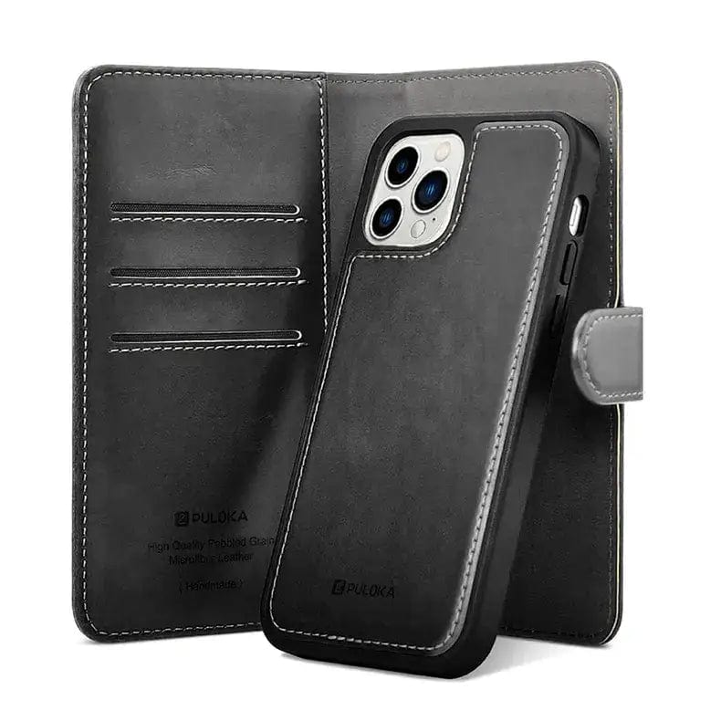 Cases & Covers for PULOKA Leather Wallet Flip Case with Detachable 2 in 1 Function iPhone