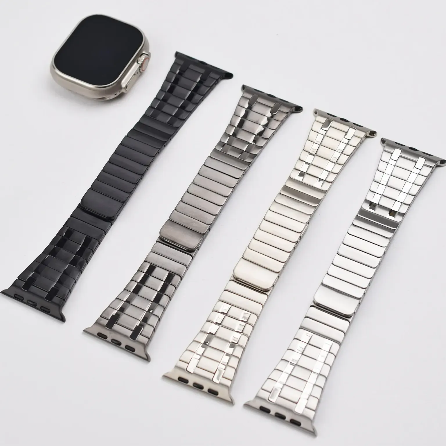 Watch Bands QuickFit Magnetic Metal Link Bracelet Chain for Apple Watch 42 | 44 | 45 | Ultra 49 | 46mm S10 | 46mm S11