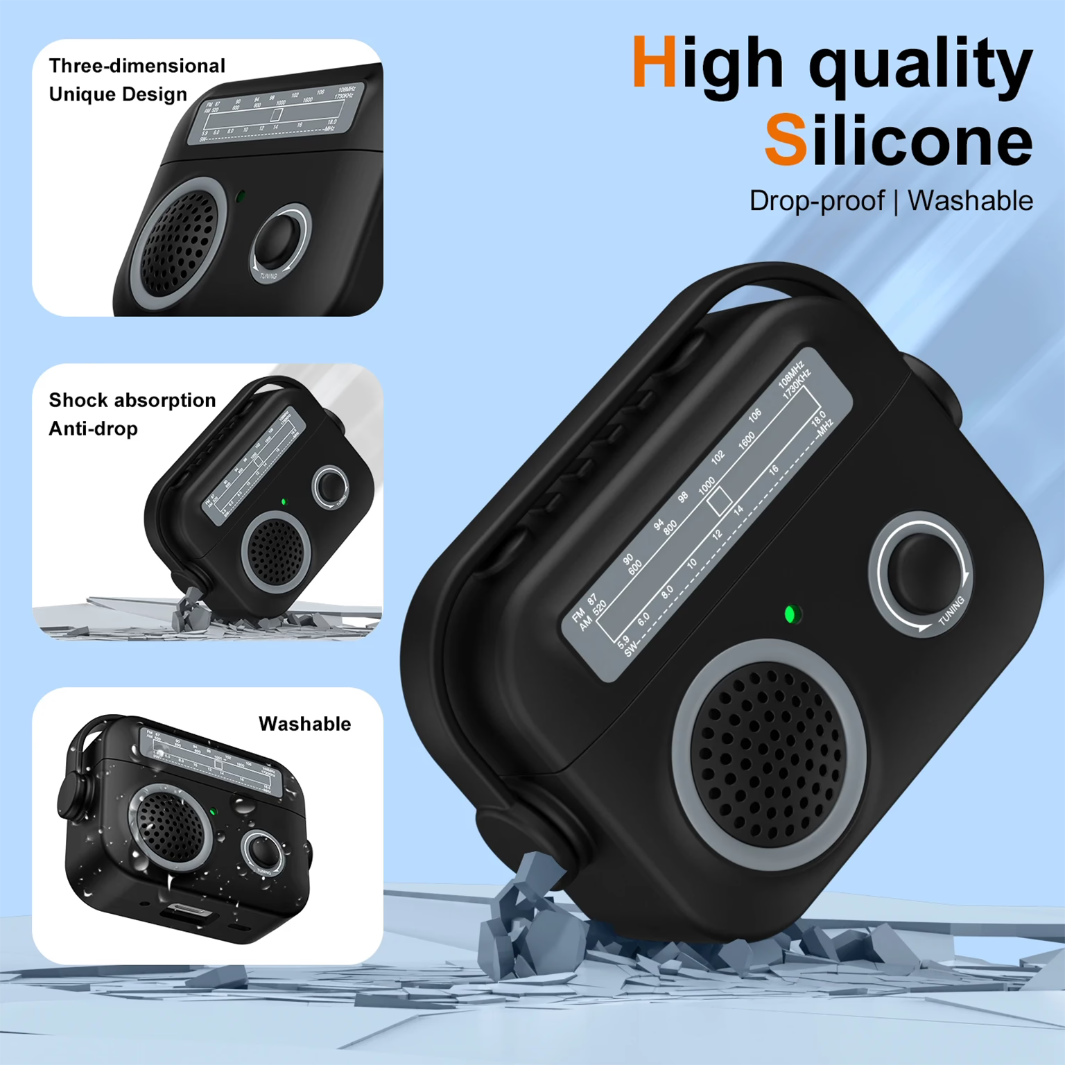 Cases & Covers Radio Style Wireless Bluetooth Earphones Shockproof Protective Case for Airpods 4 | 4 ANC
