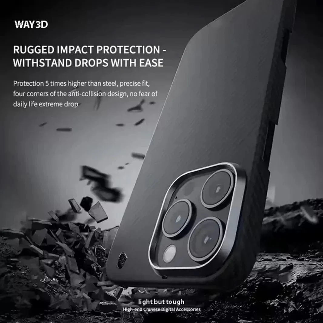 Real Aramid Carbon Fiber Magsafe PC Case for iPhone 16 Pro