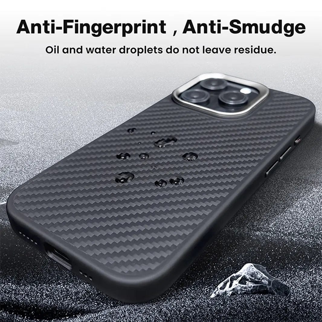Real Aramid Carbon Fiber Magsafe TPU Edge Case for iPhone 16 Pro Max