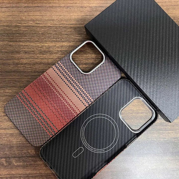 Cases & Covers Real Aramid Kevlar Fiber Magsafe Case for iPhone 15 Pro