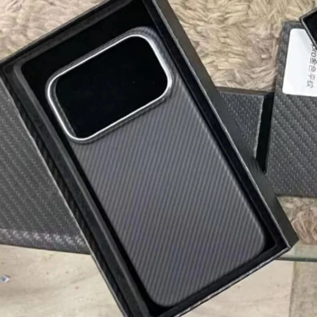 ktusu Generic Cases & Covers Real Aramid Kevlar Fiber Magsafe Case for iPhone 17 Pro Max Carbon Fiber