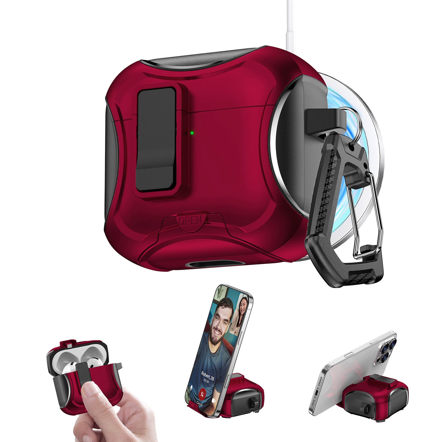 PC Hybrid TPU Protective Case with Switch Lock for Airpods Pro | Pro 2