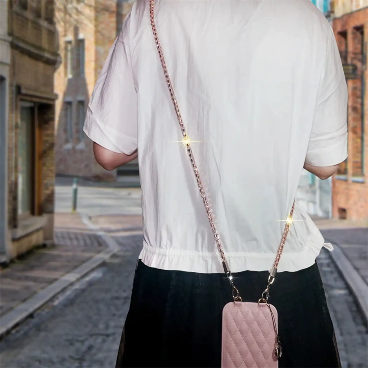 Enhancement Rhinestone Bling Full Diamond Crossbody Long Strap for The Neck And Shoulder Mobile Phone Lanyard