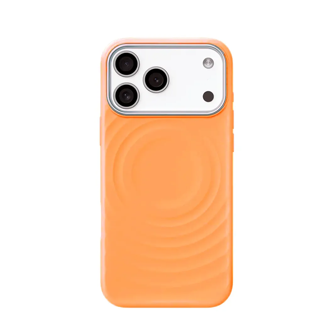 Cosmic Orange Ripple Magnetic Magsafe Liquid Silicone Case for iPhone 17 Pro Max Cases & Covers