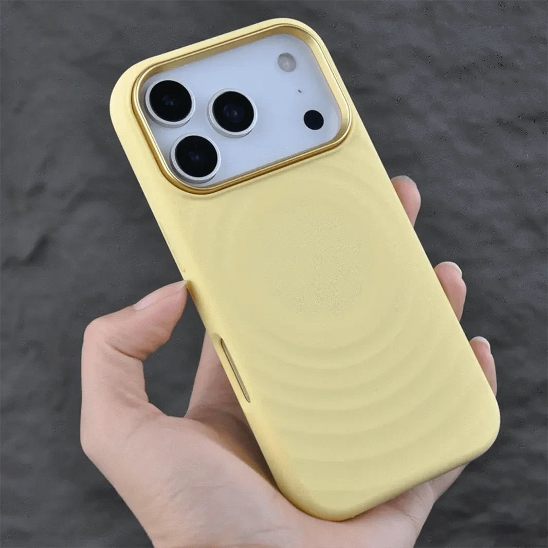 ktusu Generic Cases & Covers Ripple Magnetic Magsafe Liquid Silicone Case for iPhone 17 Pro Max Yellow