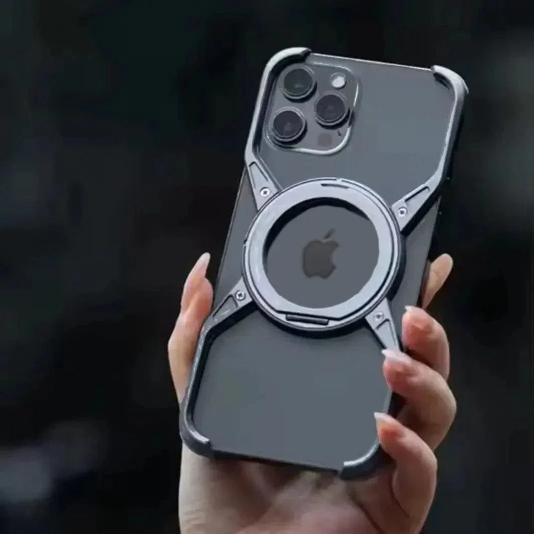 Rotation Kickstand Metal Frameless Magsafe Case for iPhone 16 Pro Max
