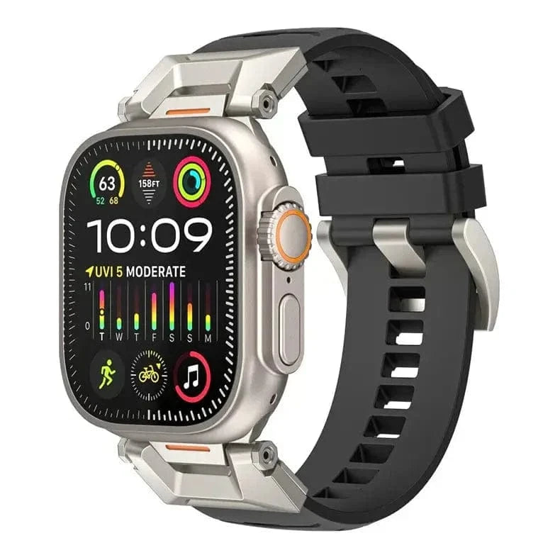ktusu Generic Watch Bands Rugged Military Tactical Silicone Band for Apple Watch 42 | 44 | 45 | Ultra 49 | 46mm S10