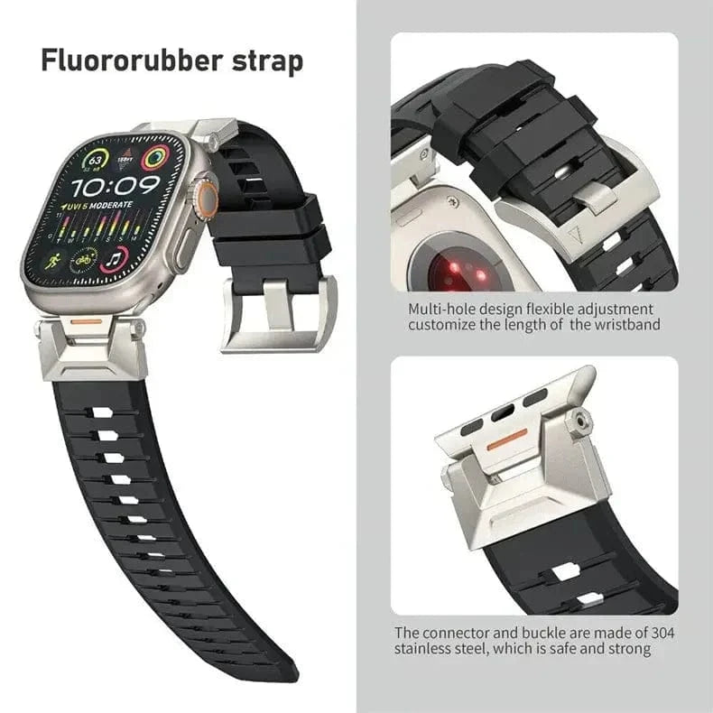 ktusu Generic Watch Bands Rugged Military Tactical Silicone Band for Apple Watch 42 | 44 | 45 | Ultra 49 | 46mm S10