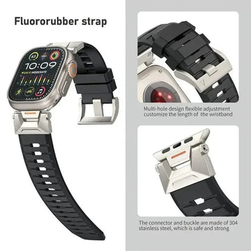 ktusu Generic Watch Bands Rugged Military Tactical Silicone Band for Apple Watch 42 | 44 | 45 | Ultra 49 | 46mm S10