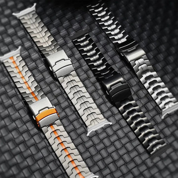 Watch Bands Satin Brushed Metal Link Bracelet Band for Samsung Watch Ultra 47mm