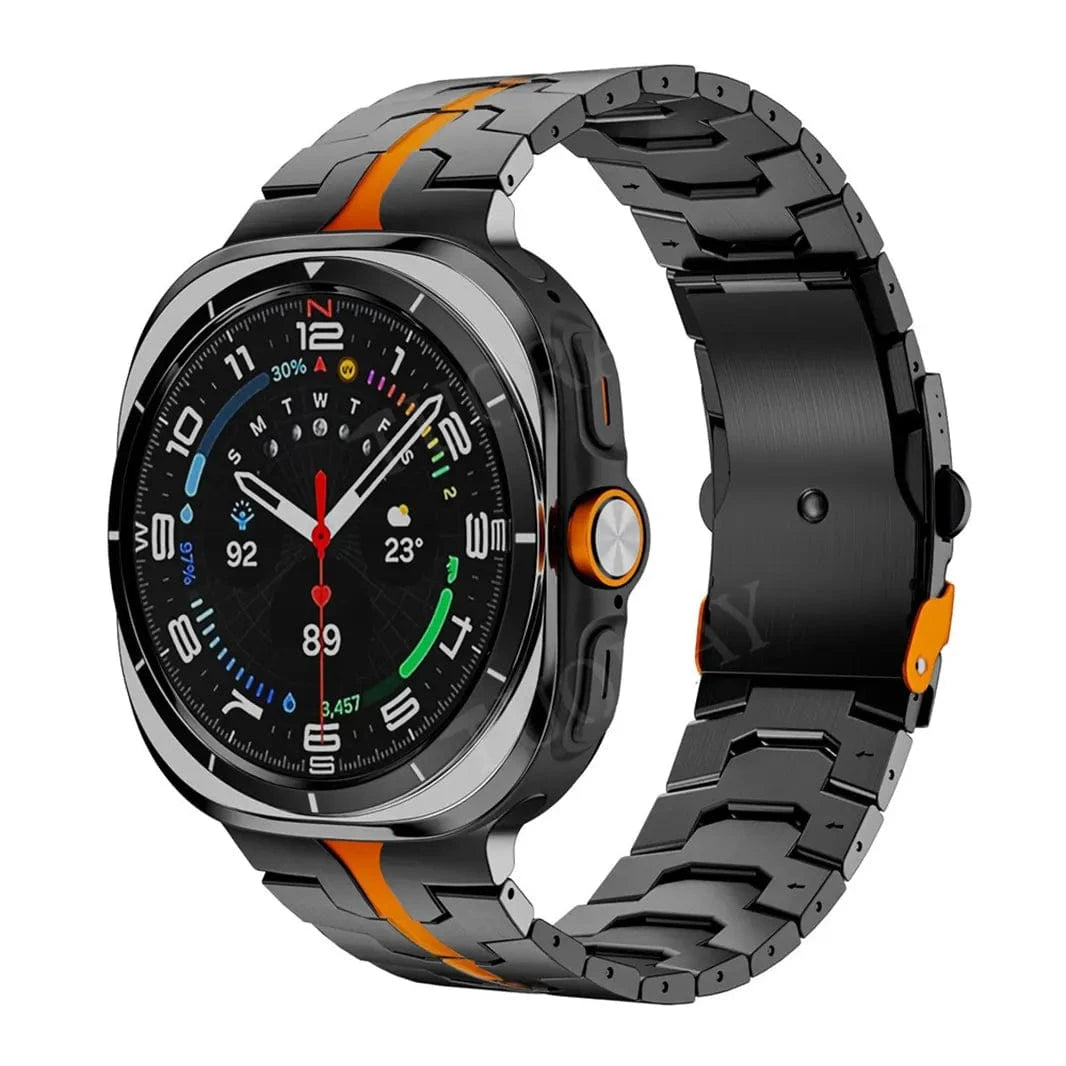 Satin Brushed Metal Link Bracelet Band for Samsung Watch Ultra 47mm
