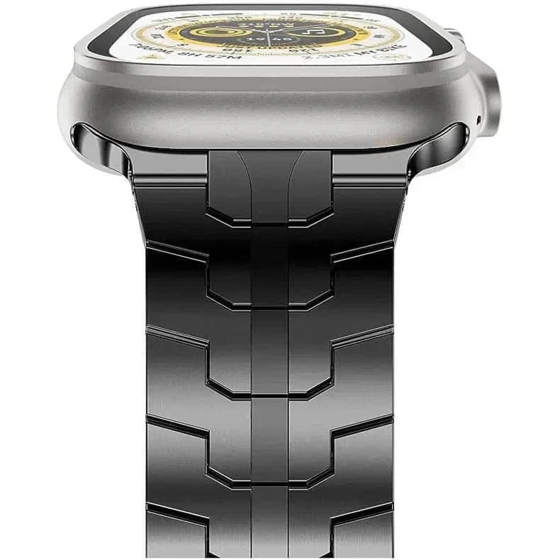 Watch Bands Satin Brushed Stainless Steel Buterfly Buckle Band for Apple Watch 42 | 44 | 45 | Ultra 49 | 46mm S10