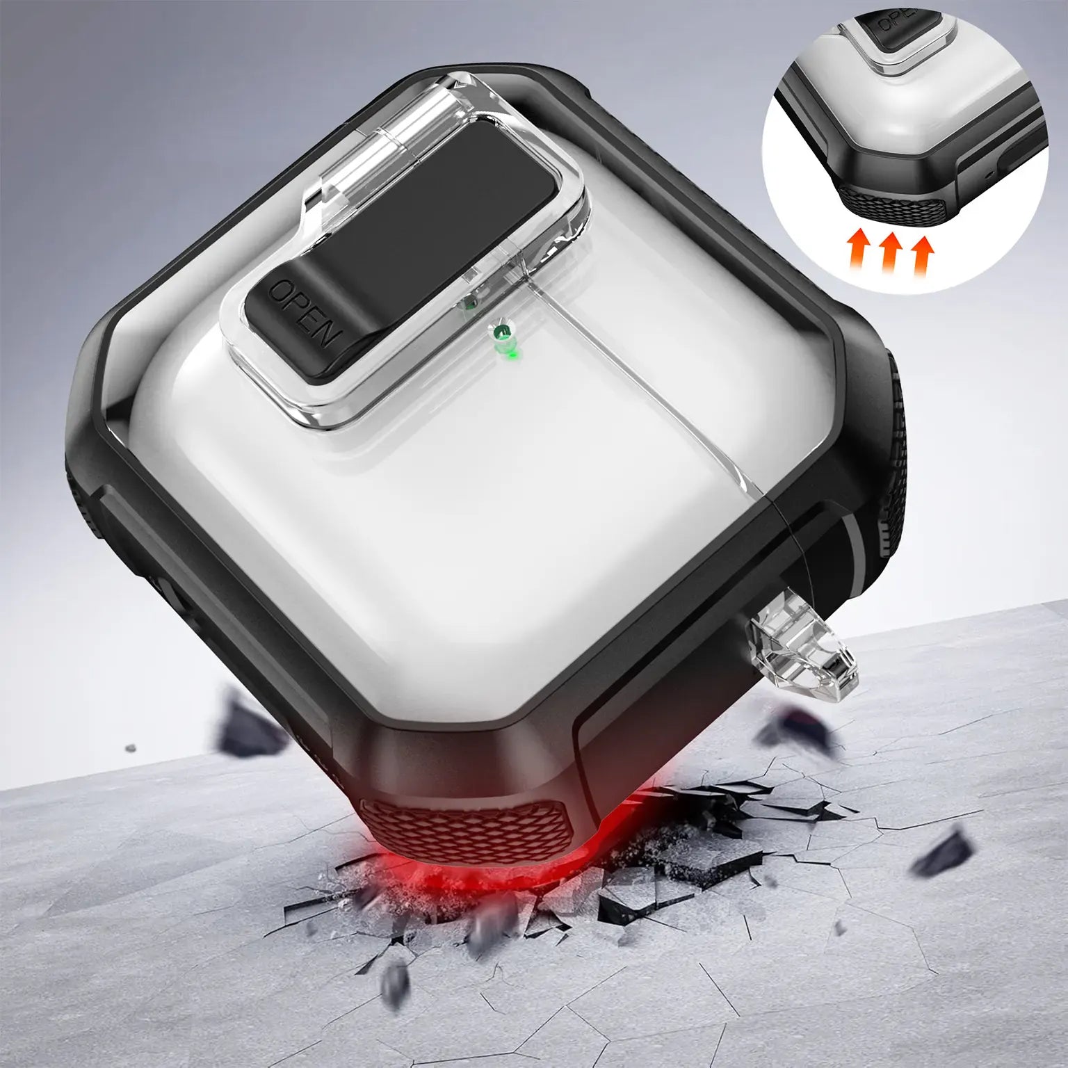 Cases & Covers Shockproof Protective Hard Shell Cover with Lock for Airpods Pro 3