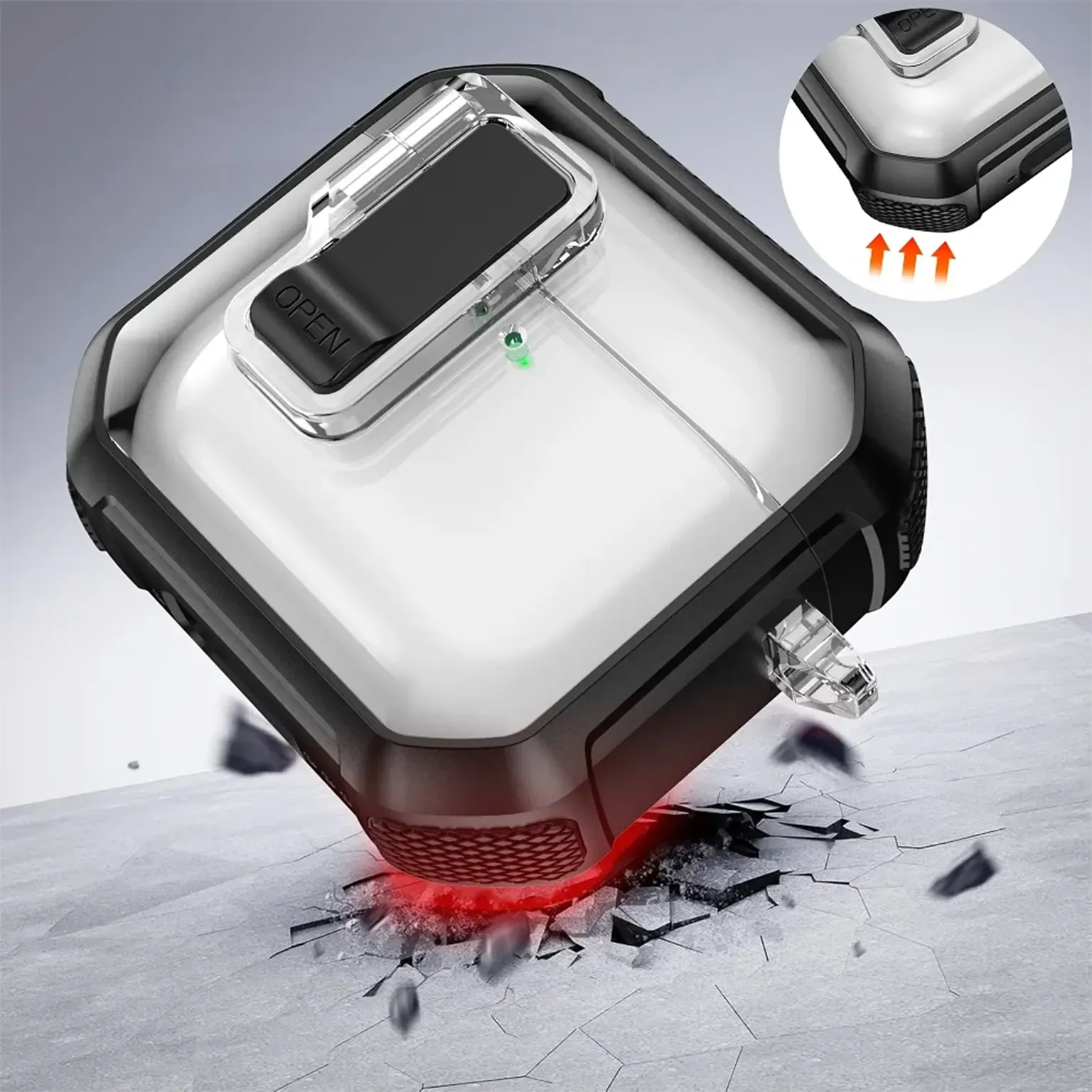 Cases & Covers Shockproof Protective Hard Shell Cover with Lock for Airpods Pro 3