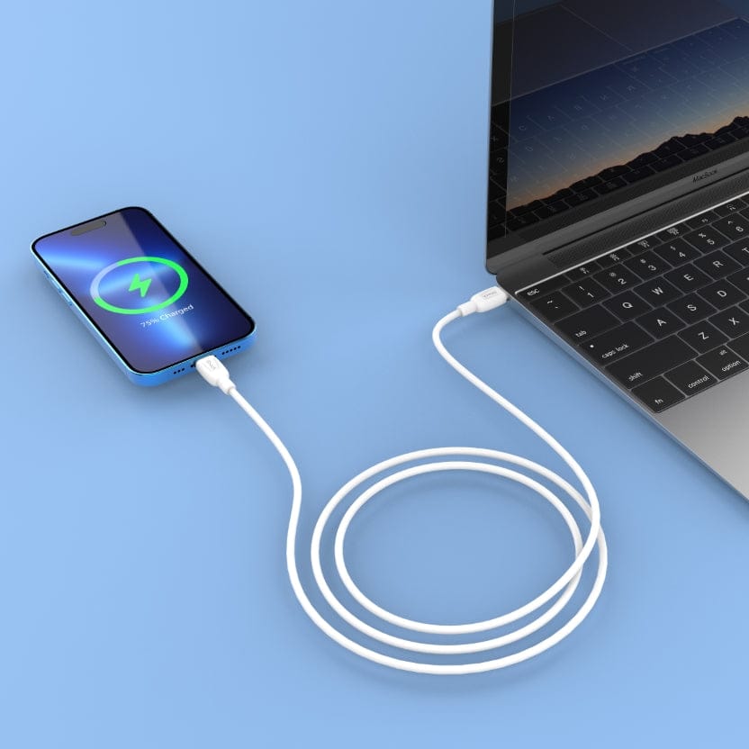 Power & Cable Silicone Fast Charging Type-C to Lighting Cable 1 Meter 3A