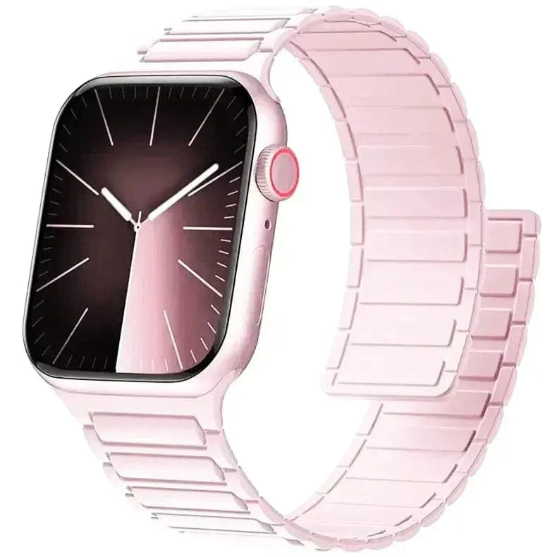 Baby Pink Silicone Magnetic skin-friendly Band for Apple Watch 38 | 40 | 41 | 42mm S10 Watch Bands