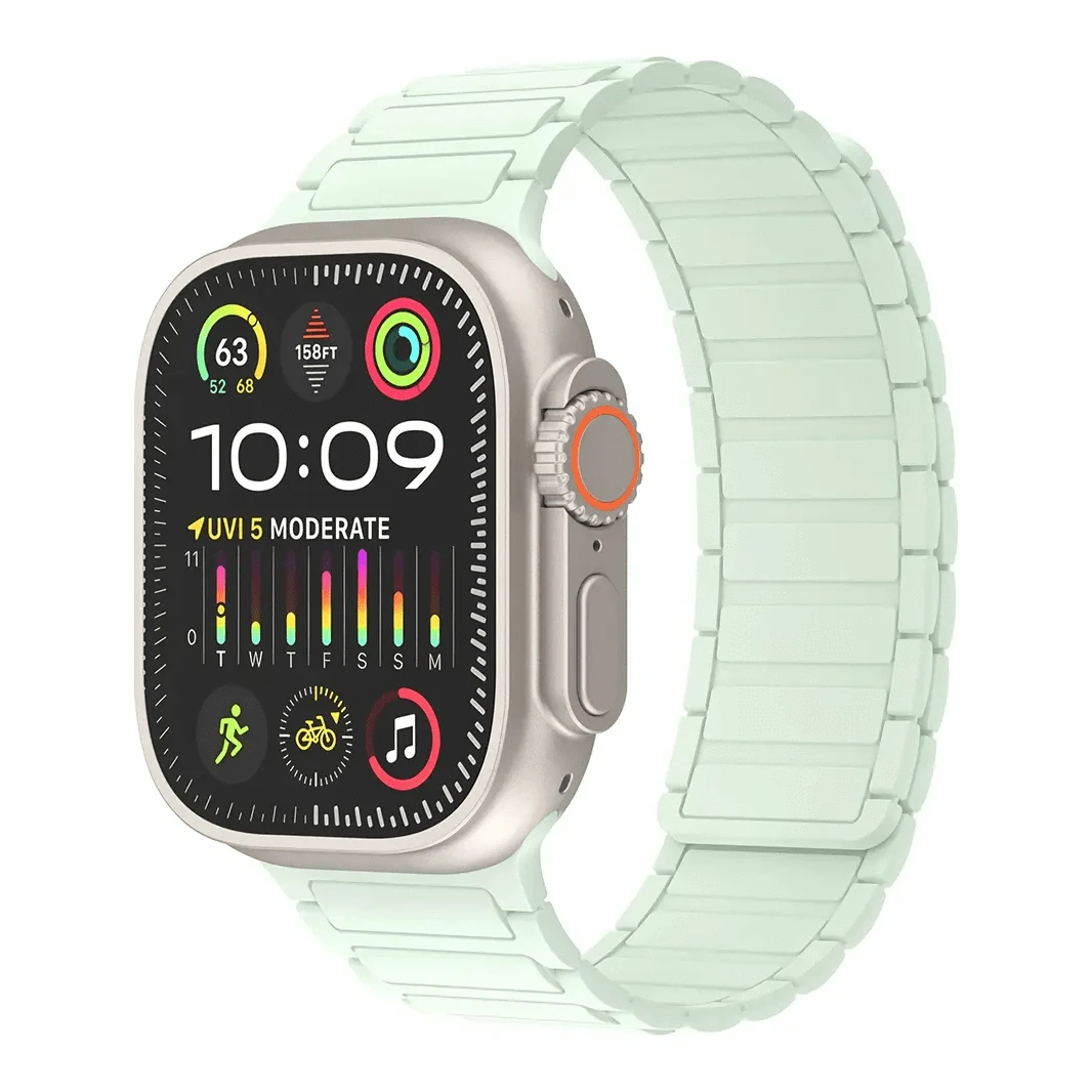 ktusu Generic Watch Bands Silicone Magnetic skin-friendly Band for Apple Watch 38 | 40 | 41 | 42mm S10 Mint Green