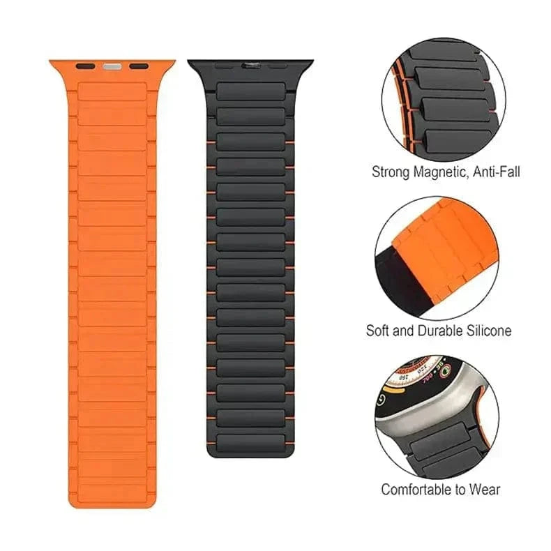 ktusu Generic Watch Bands Silicone Magnetic skin-friendly Band for Apple Watch 42 | 44 | 45 | Ultra 49 | 46mm S10