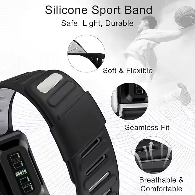 Silicone Soft Sports Loop Adjustable Replacement Strap for Whoop 5.0 (MG) ECG | LIFE