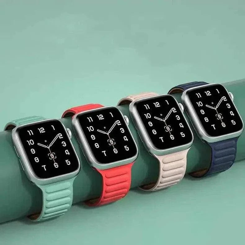 Silicone Soft Touch Magnetic Link Band for Apple Watch 38 | 40 | 41 | 42mm S10
