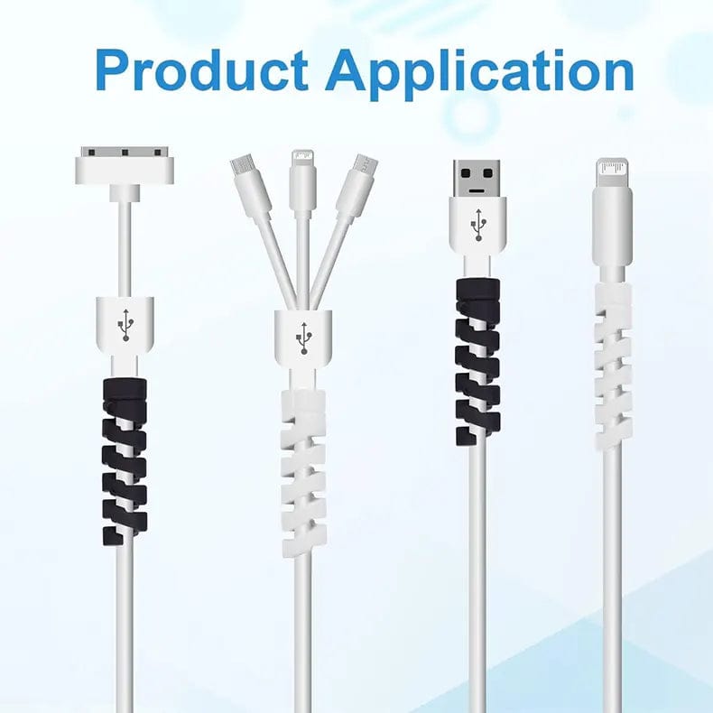 Cable Management for Silicone Spiral Charger Cable Protector