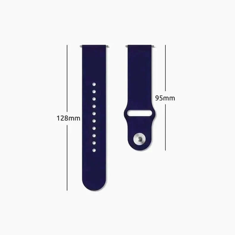Blue Silicone Sport Band for Smartwatch 22mm Watch Bands