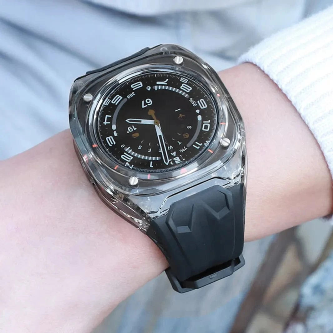 ktusu Generic Watch Bands Silicone Watch Band with Protective Rugged Hard Cover for Samsung Watch Ultra 47mm