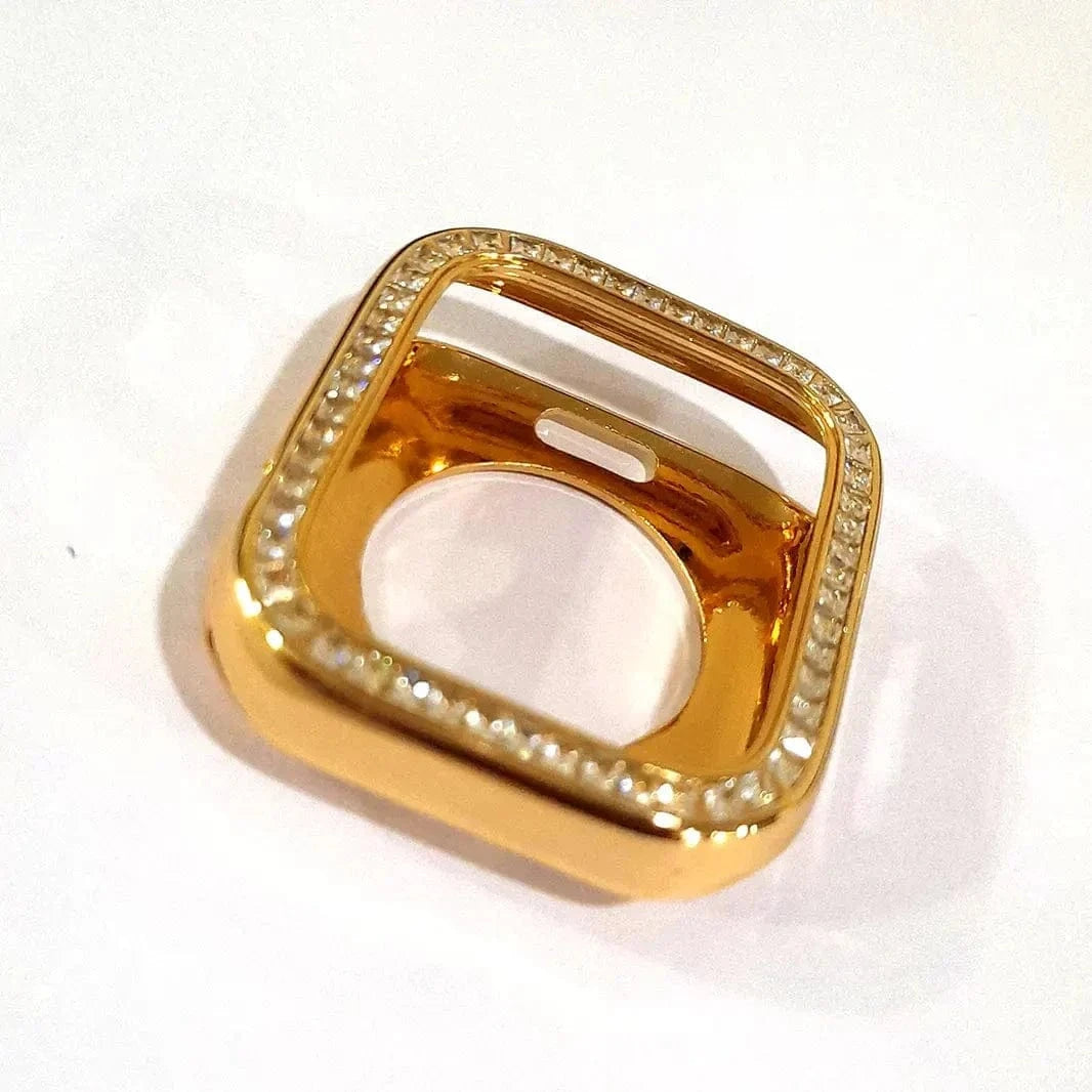 Single Rhinestone Aluminum Full Body Cover for Apple Watch 41mm
