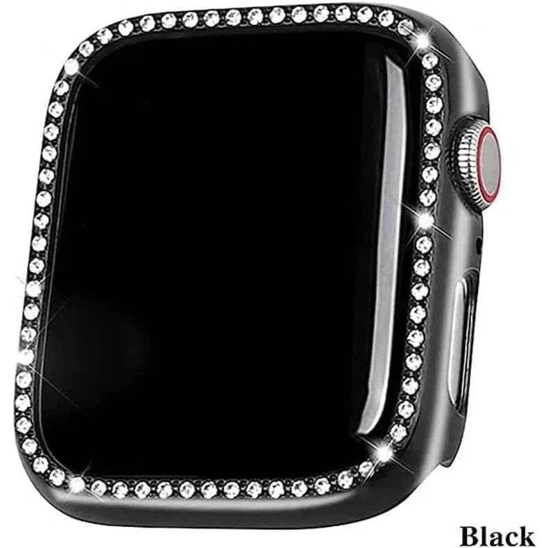 Cases & Covers Single Rhinestone Frame 360 Degree Hard Body Bumper for Apple Watch 44mm