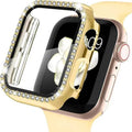 Cases & Covers for 40mm / Gold Single Rhinestone Frame Built-in Glass Screen Case for Apple Watch