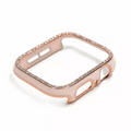 Cases & Covers for 41mm / Pink Bronze Gold Single Rhinestone Frame Hard Body Bumper for Apple Watch