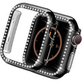 Cases & Covers for 45mm / Black Single Rhinestone Frame Hard Body Bumper for Apple Watch