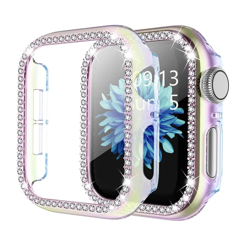 Cases & Covers for 45mm / Reflective Color Single Rhinestone Frame Hard Body Bumper for Apple Watch