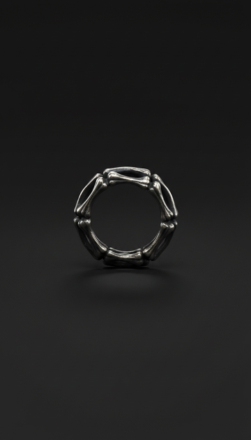 Skeletal Ring in Oxidized Silver KTSU4HY2B 8990082712934