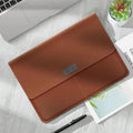 PU Leather Envelope Portfolio Sleeves Bag for MacBook | Laptop Up to 15.6 inch Laptop / Brown - Ktusu